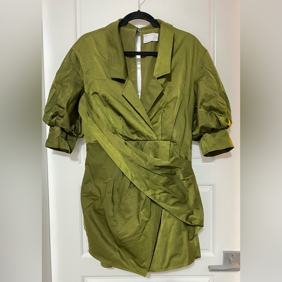 WRAP WAIST TUX MINI DRESS BY ASOS SIZE 10 US - Picture 6 of 9